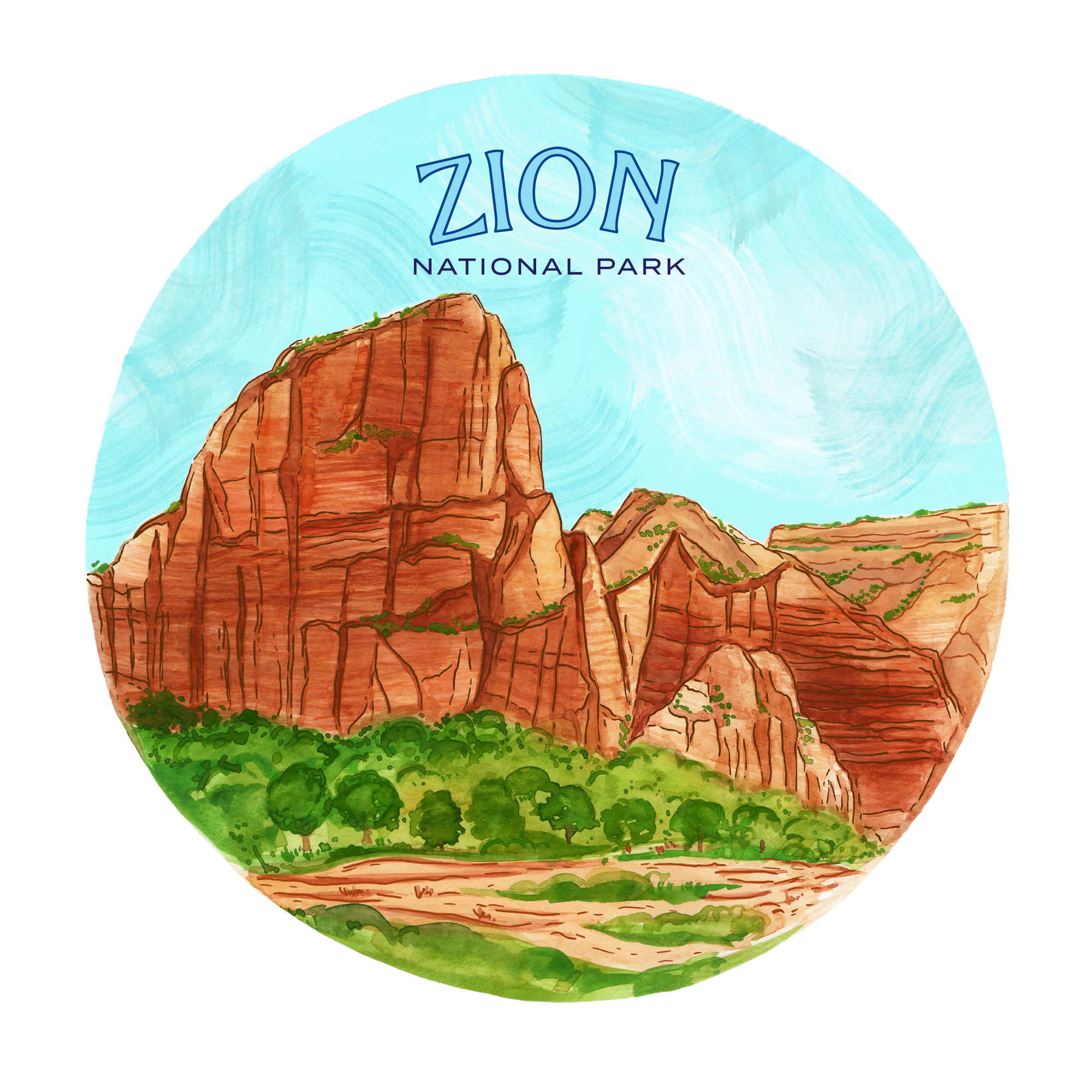 EMB025-Zion National Park Stitch Guide