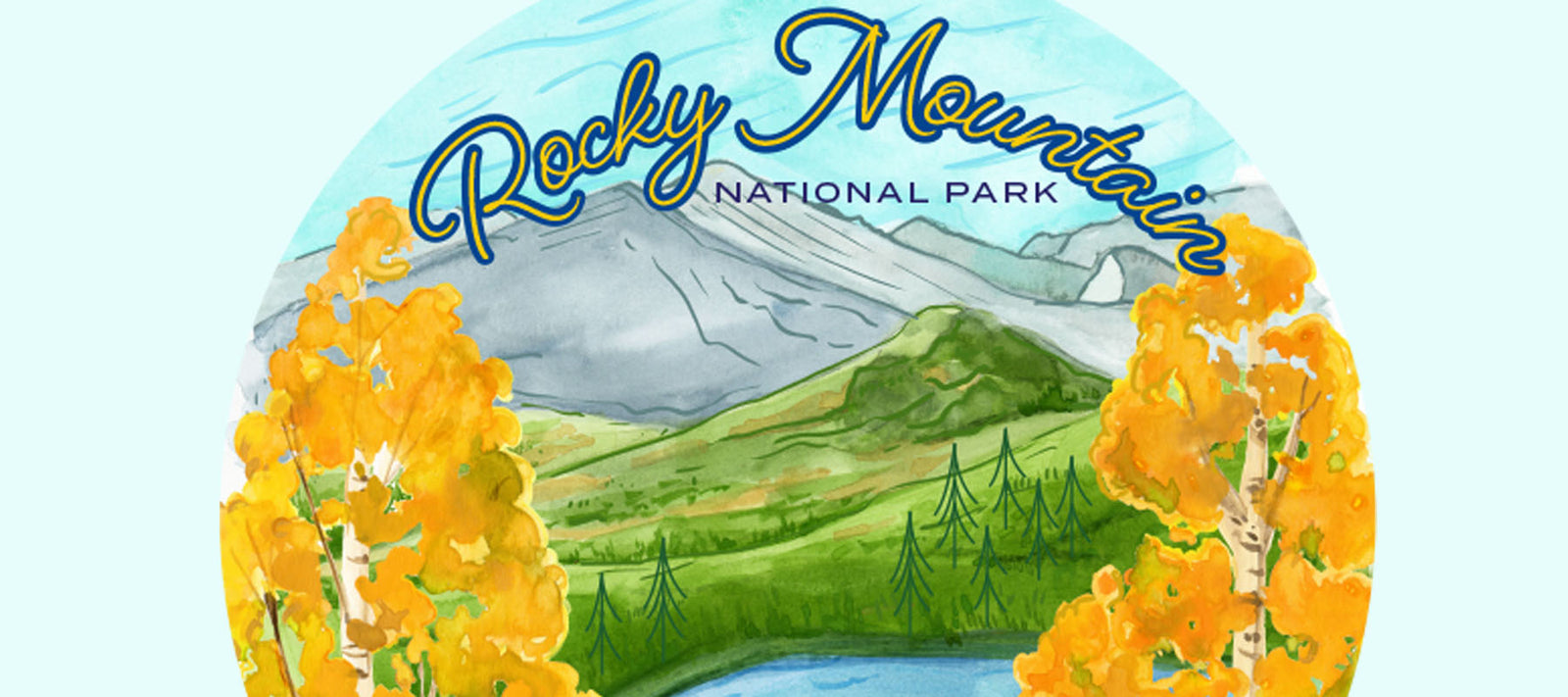 Rocky Mountain National Park Embroidery kit pattern