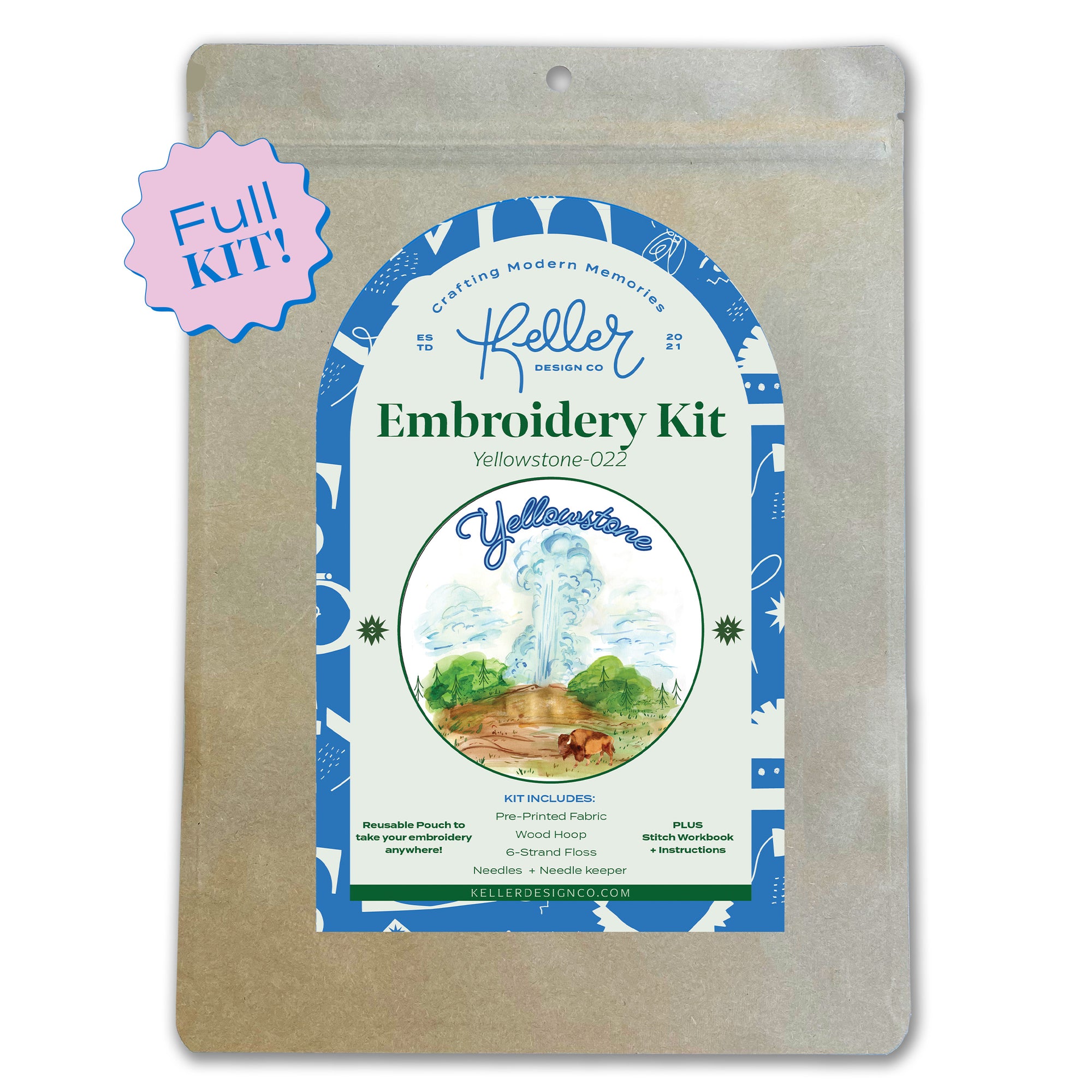 Yellowstone National Park Embroidery Kit 