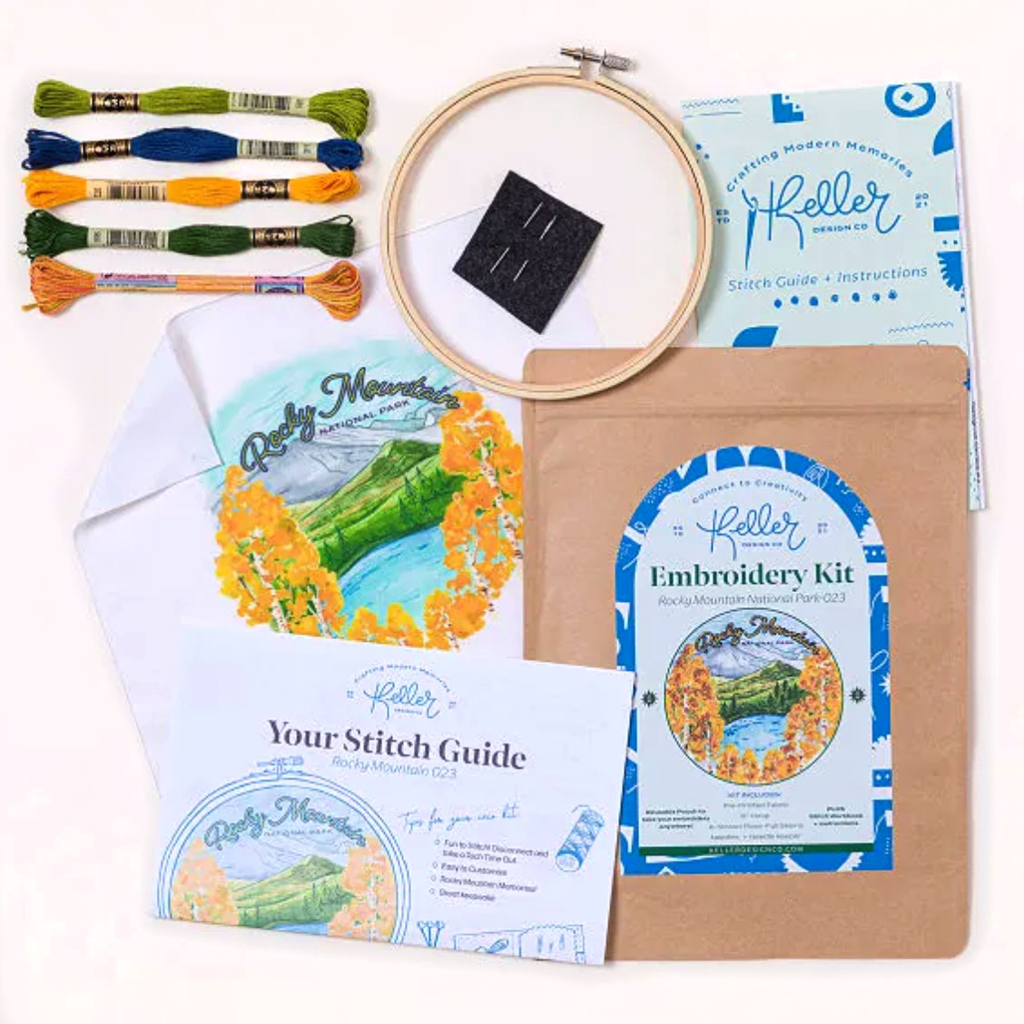 Rocky Mountain National Park Hand Embroidery Craft Kit