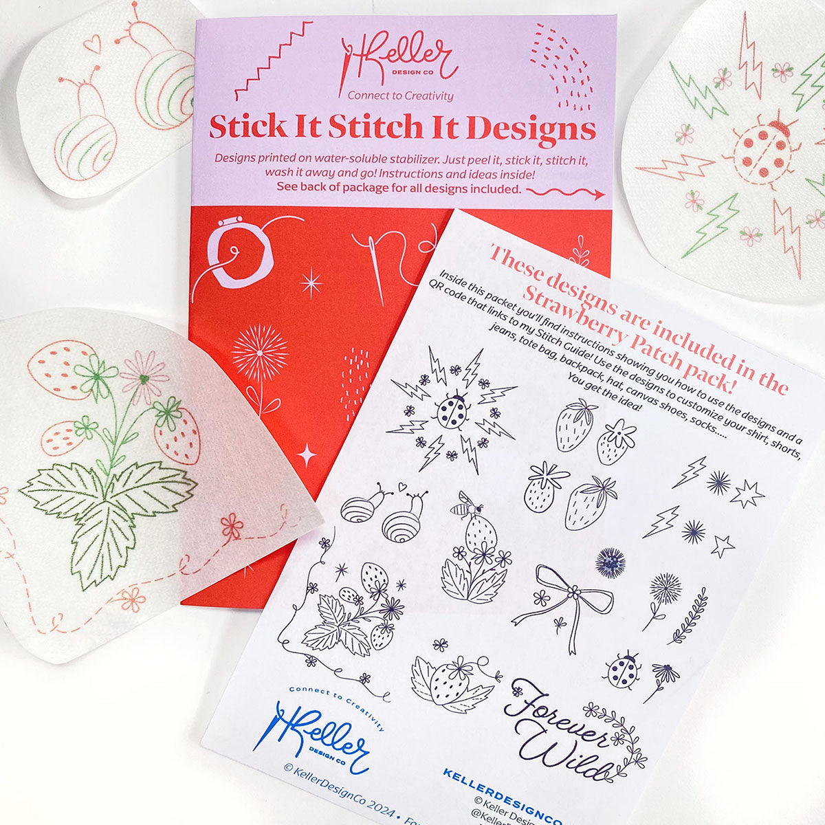 Nicear Wateroplosbare borduurtransfers, Stick and Stitch-transfers Nicear Wateroplosbare borduurtransfers, Stick and Stitch-transfers