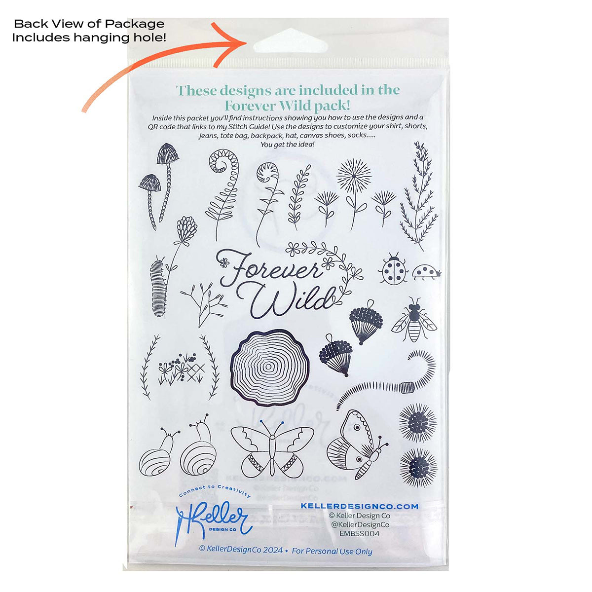 Stick and Stitch Forever Wild Embroidery Pattern Designs