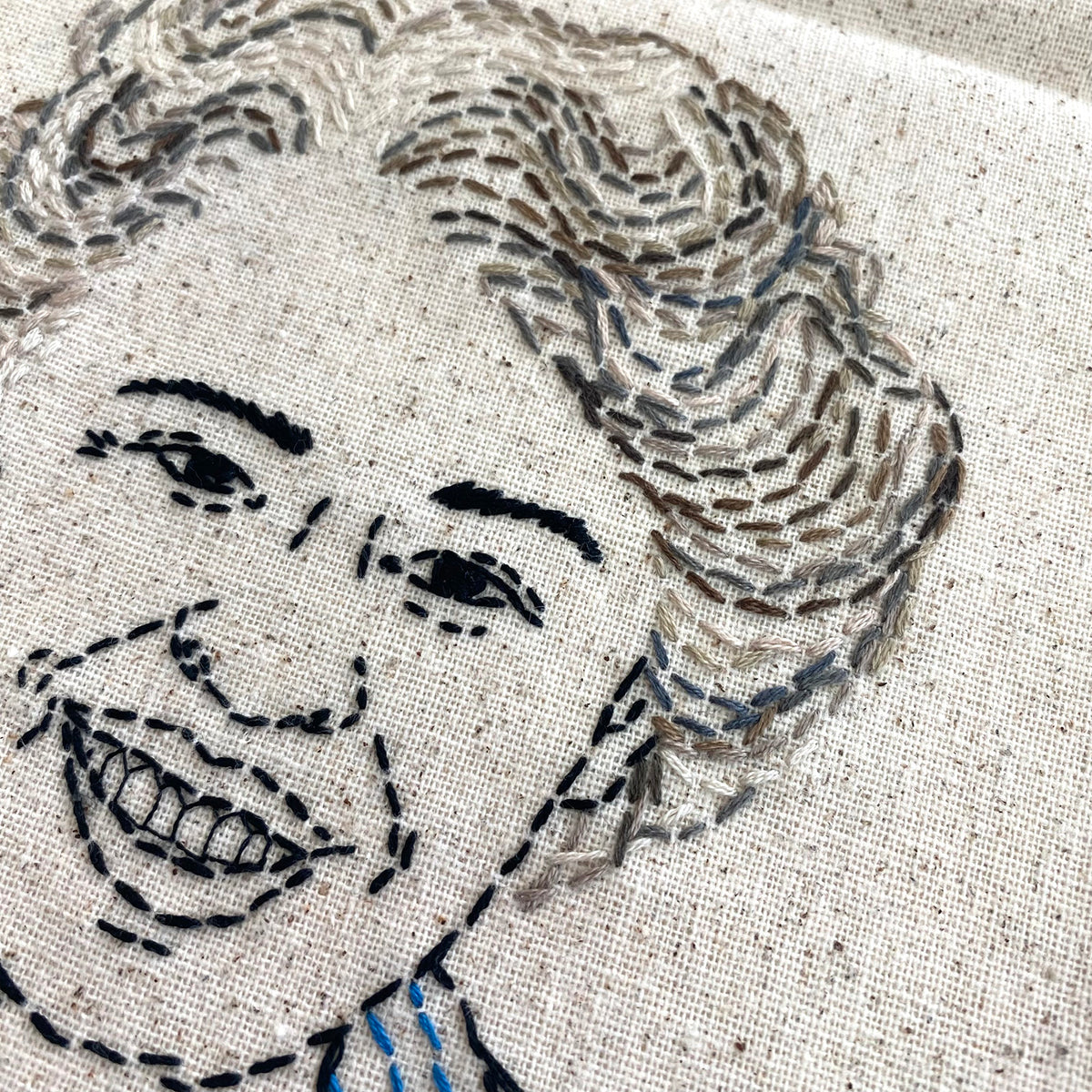 Eleanor Roosevelt Printed Fabric Pattern and PDF Embroidery Download