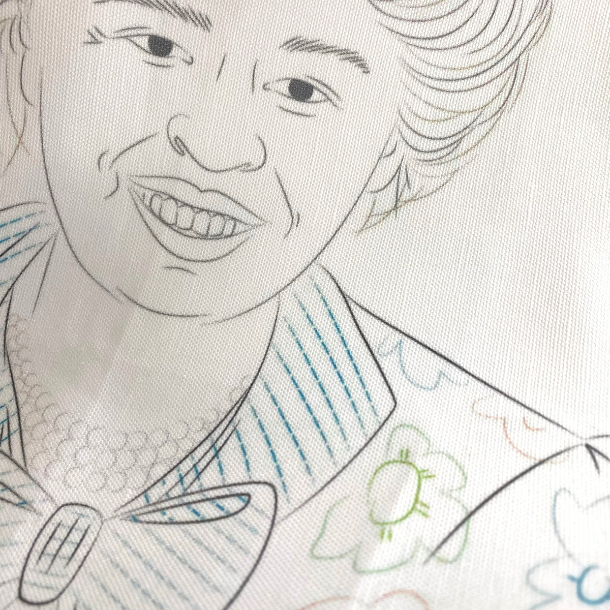 Eleanor Roosevelt Printed Fabric Pattern and PDF Embroidery Download