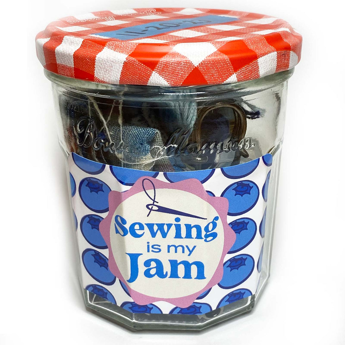 Sewing is My Jam Jar-Blueberry