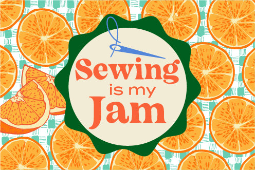 Sewing is My Jam Jar-Orange