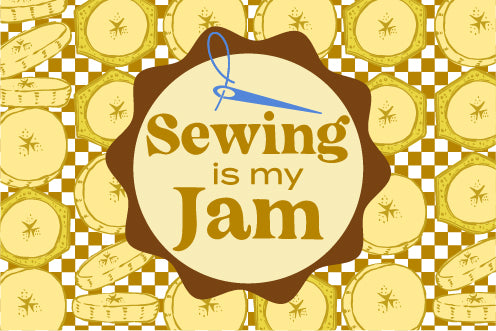 Sewing is My Jam Jar-Yellow/Banana