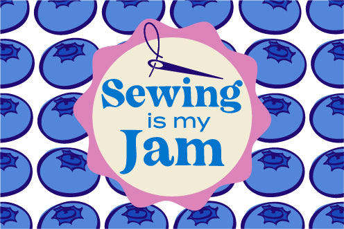 Sewing is My Jam Jar-Blueberry