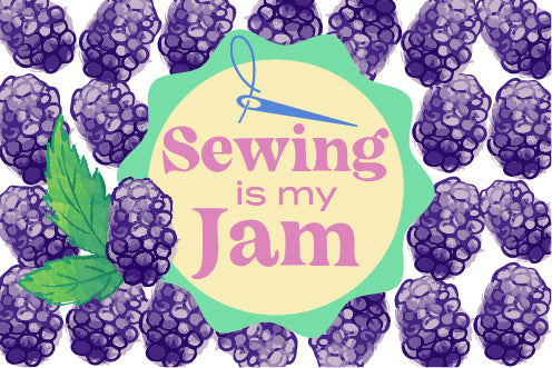 Sewing is My Jam Jar-Purple/Blackberry