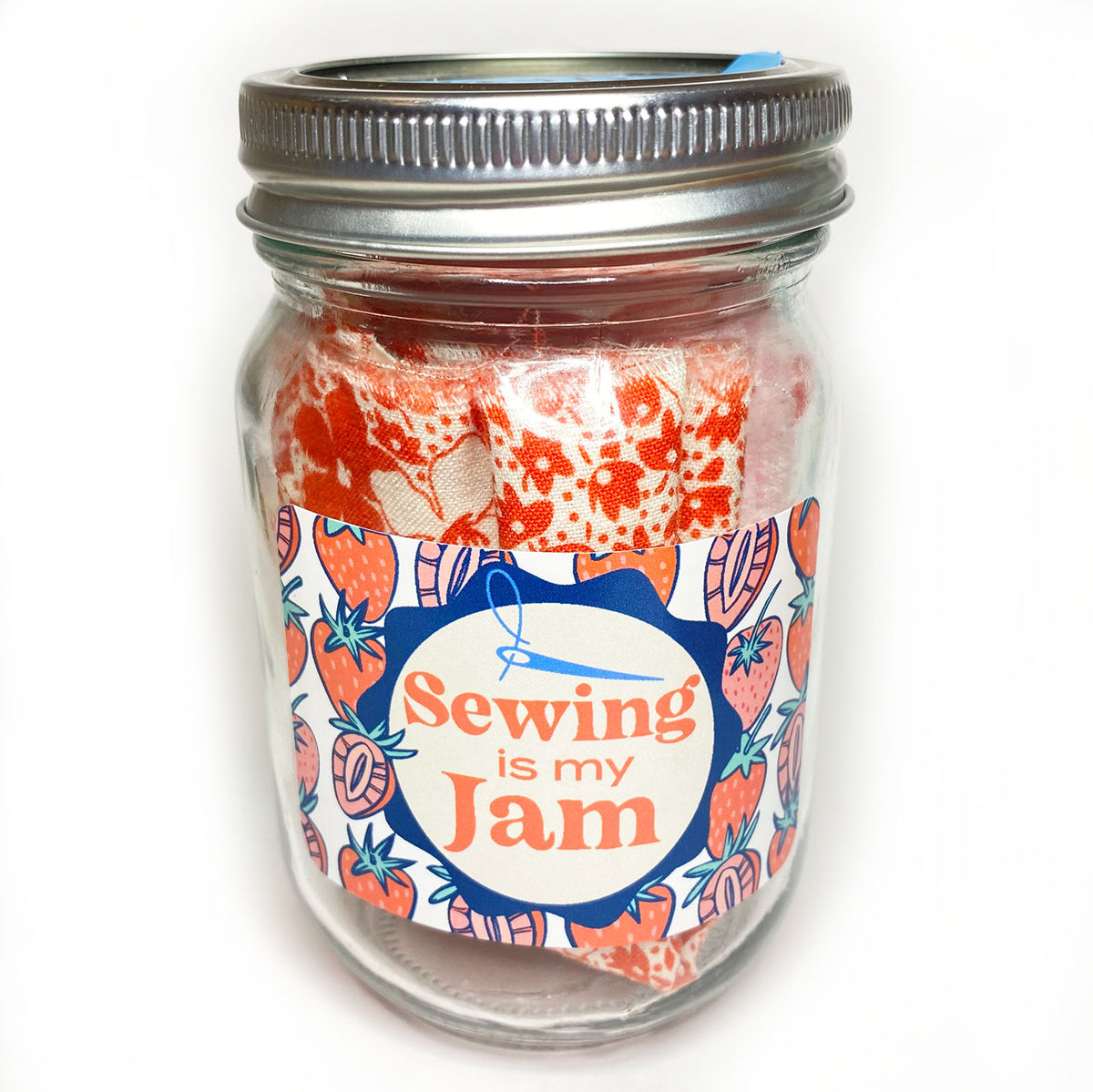 Sewing is My Jam Jar-Red Strawberry