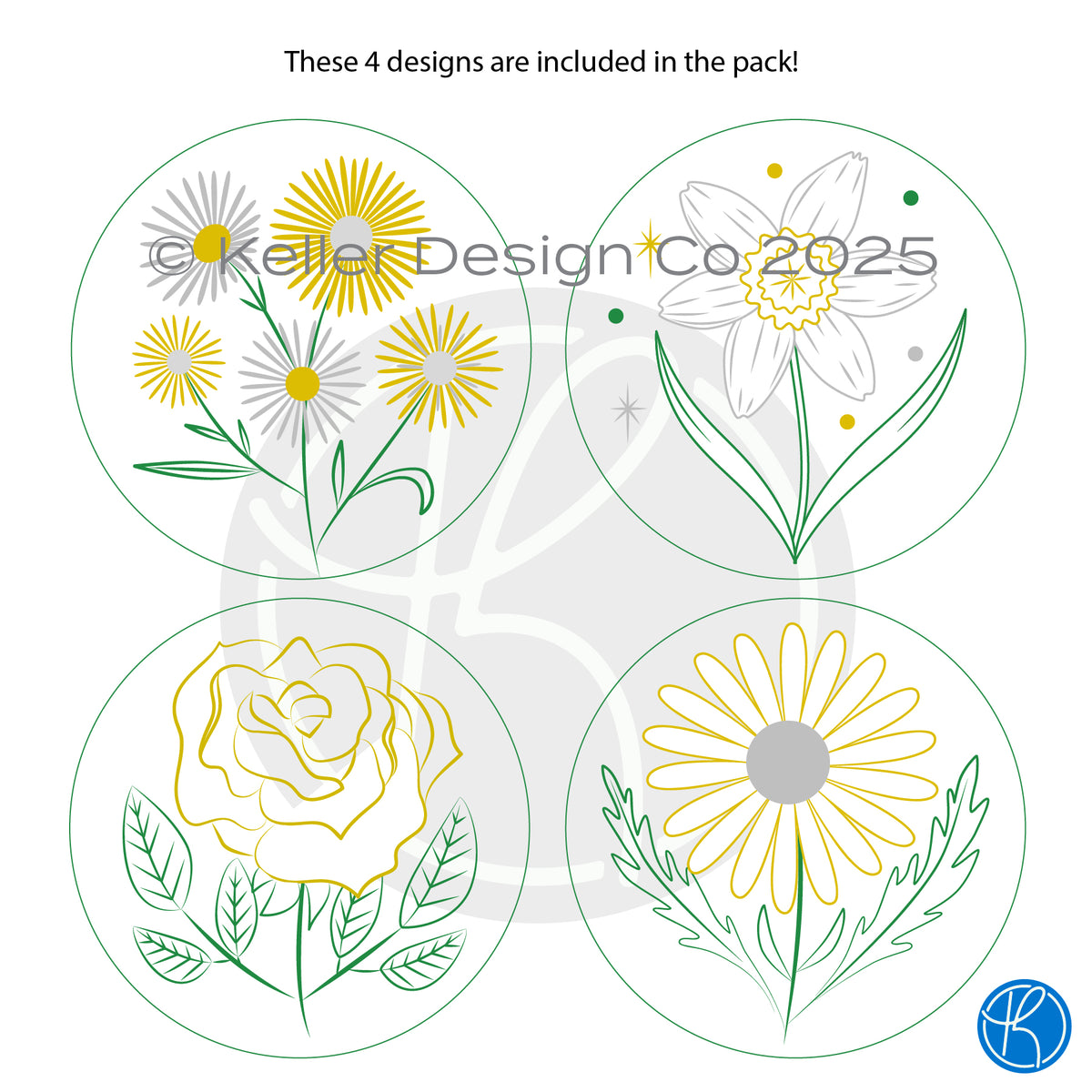 DIY Embroidery Patch Kit-Floral Pack - PREORDER!