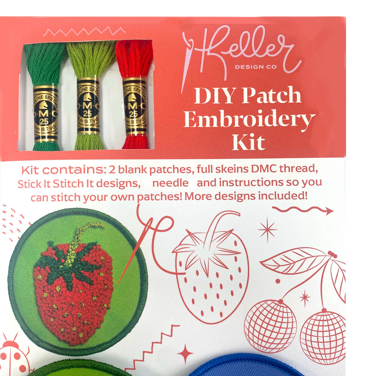 1-DIY Embroidery Patch Kit-Red Pack