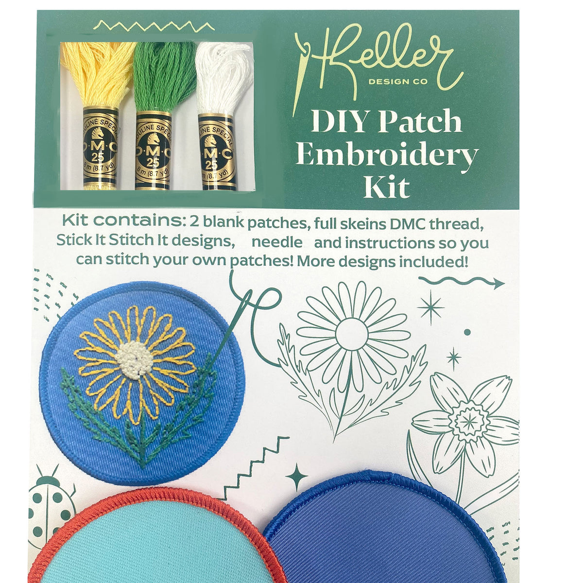 DIY Embroidery Patch Kit-Floral Pack - PREORDER!