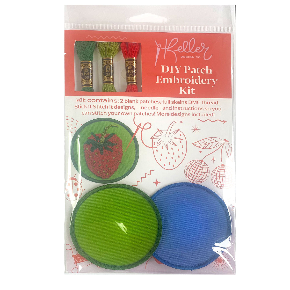 1-DIY Embroidery Patch Kit-Red Pack