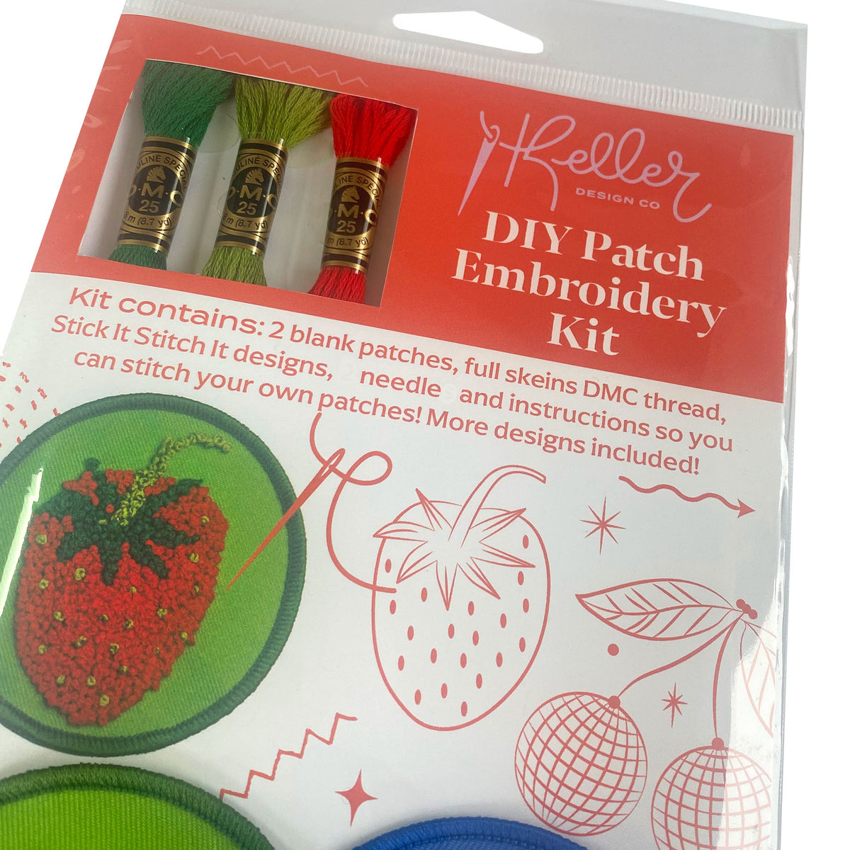 1-DIY Embroidery Patch Kit-Red Pack