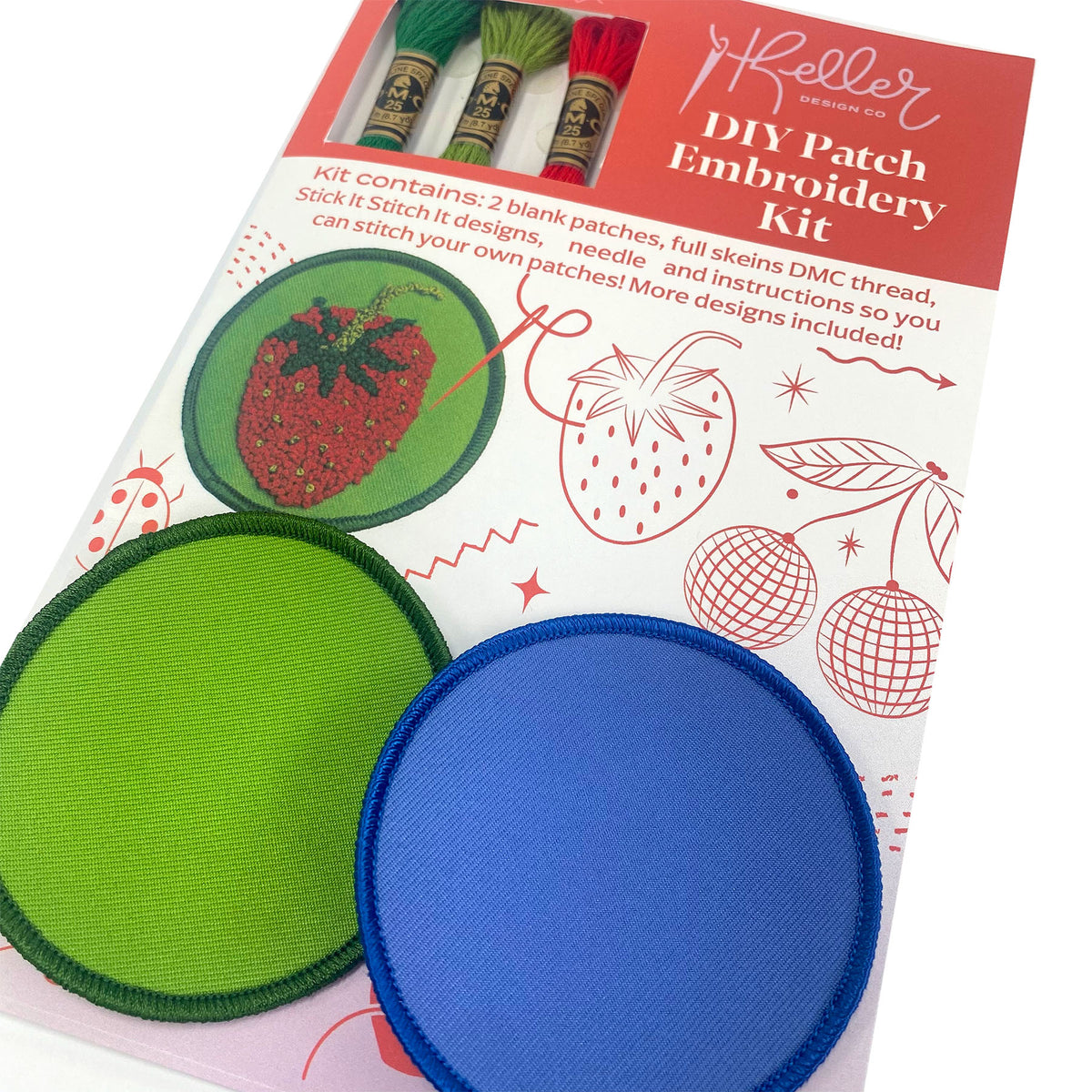 1-DIY Embroidery Patch Kit-Red Pack