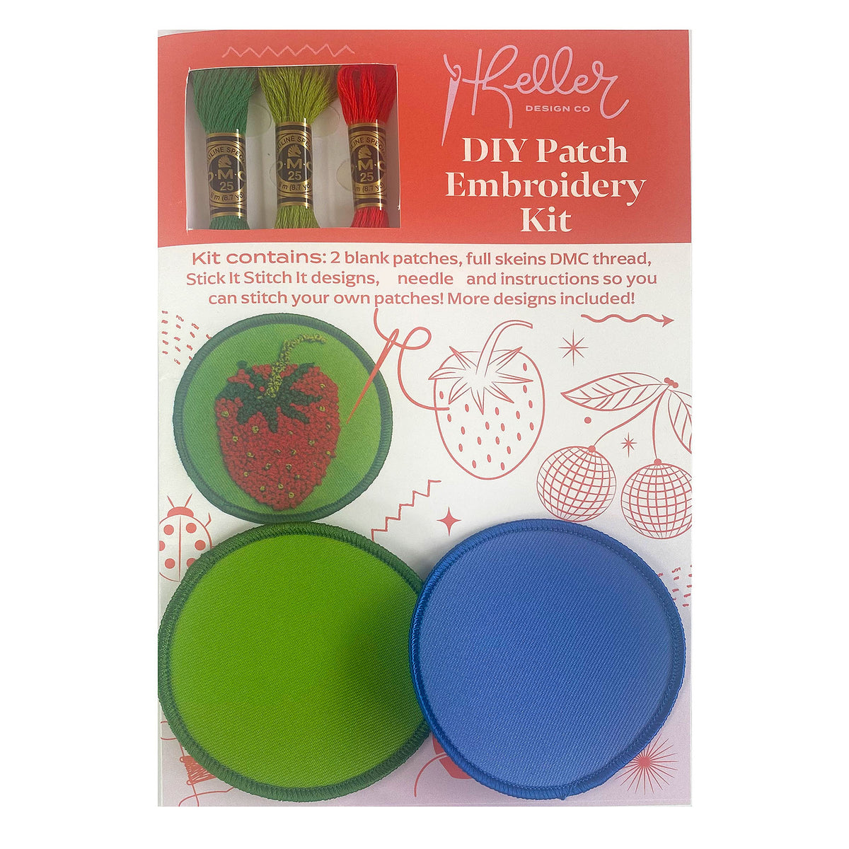 1-DIY Embroidery Patch Kit-Red Pack