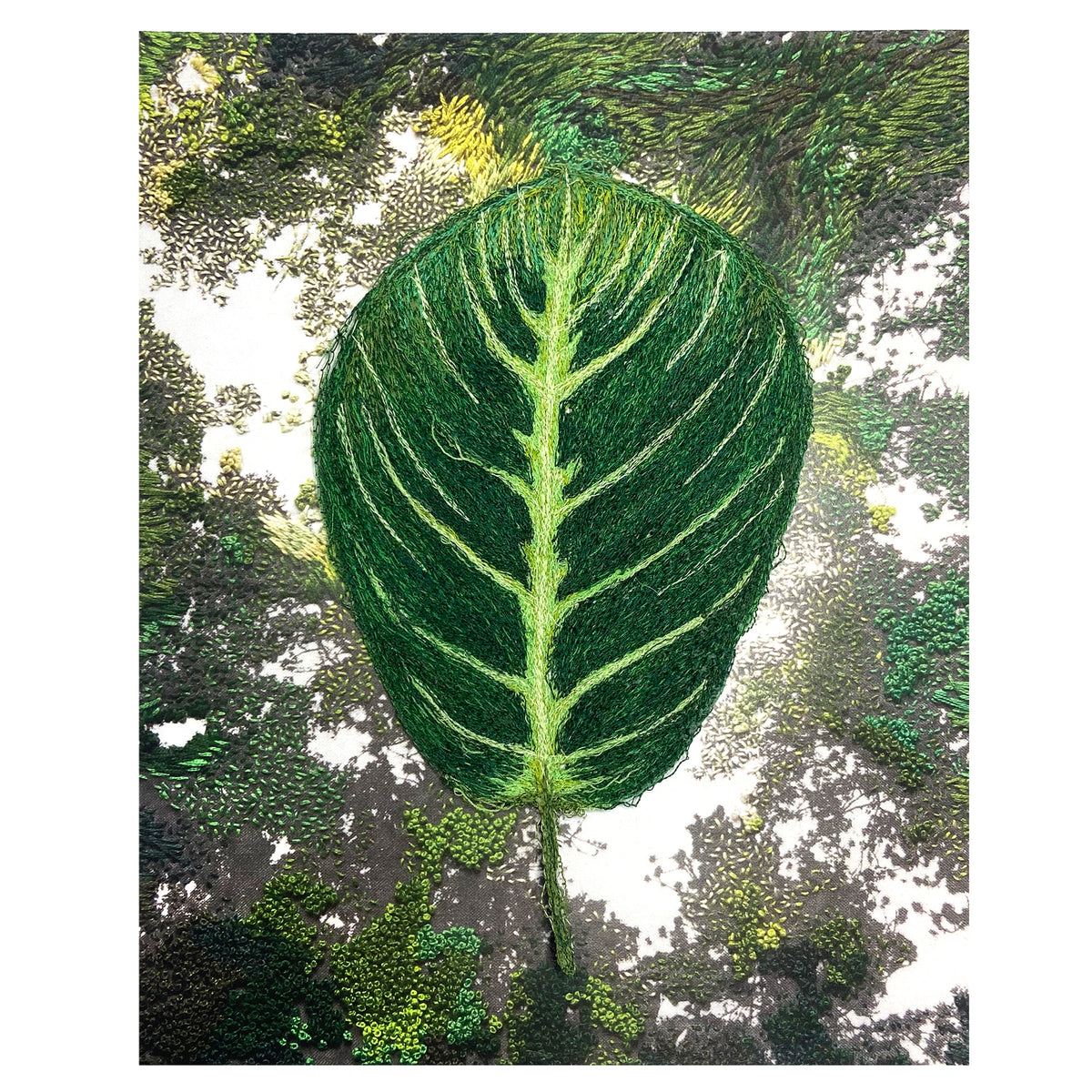 Keller Original-Lemon Lime Maranta Plant Thread Painting