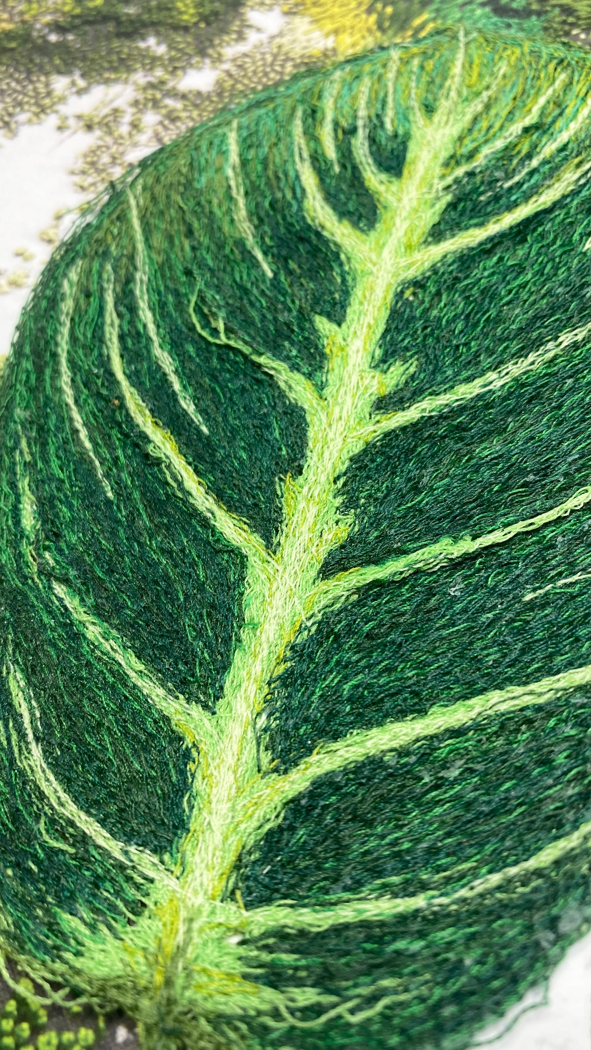 Keller Original-Lemon Lime Maranta Plant Thread Painting