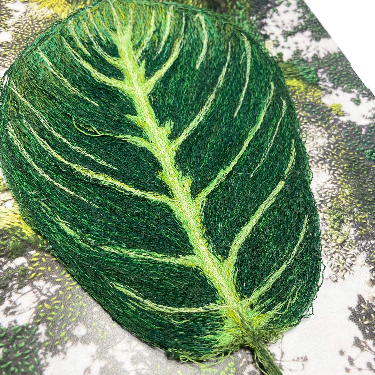 Keller Original-Lemon Lime Maranta Plant Thread Painting