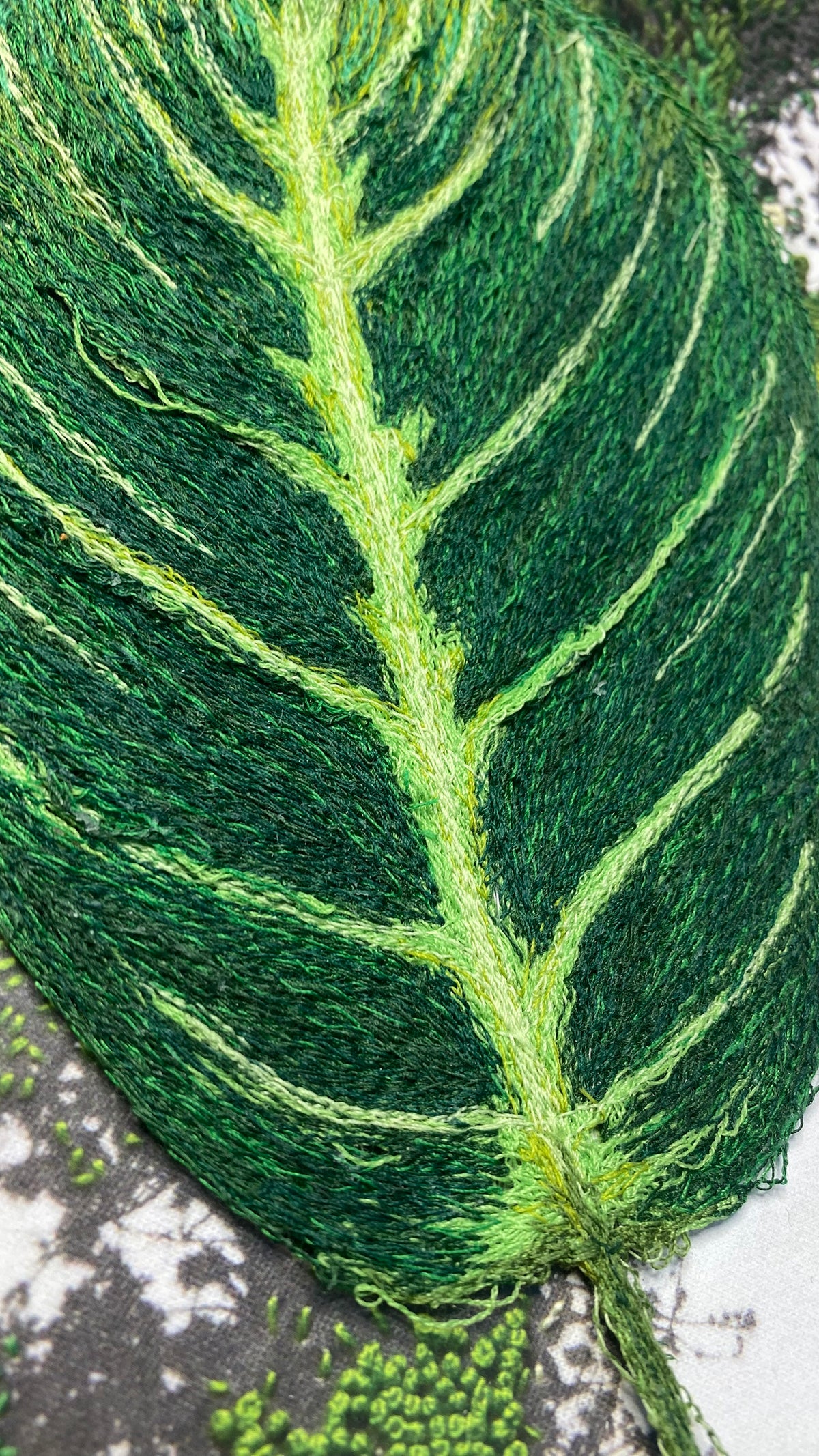 Keller Original-Lemon Lime Maranta Plant Thread Painting