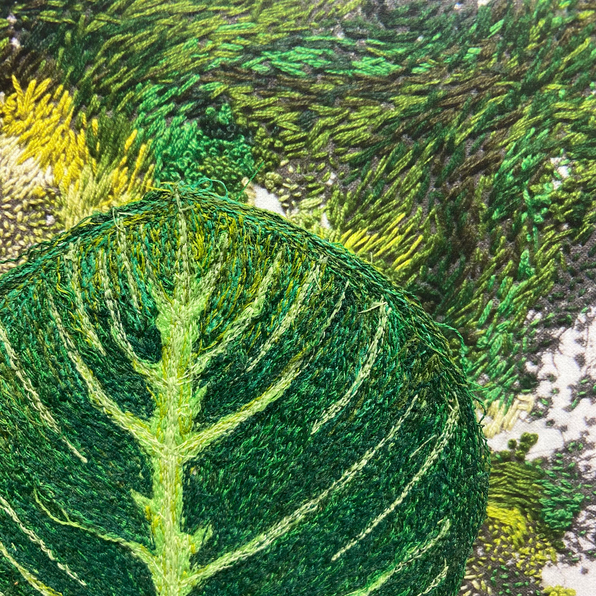 Keller Original-Lemon Lime Maranta Plant Thread Painting