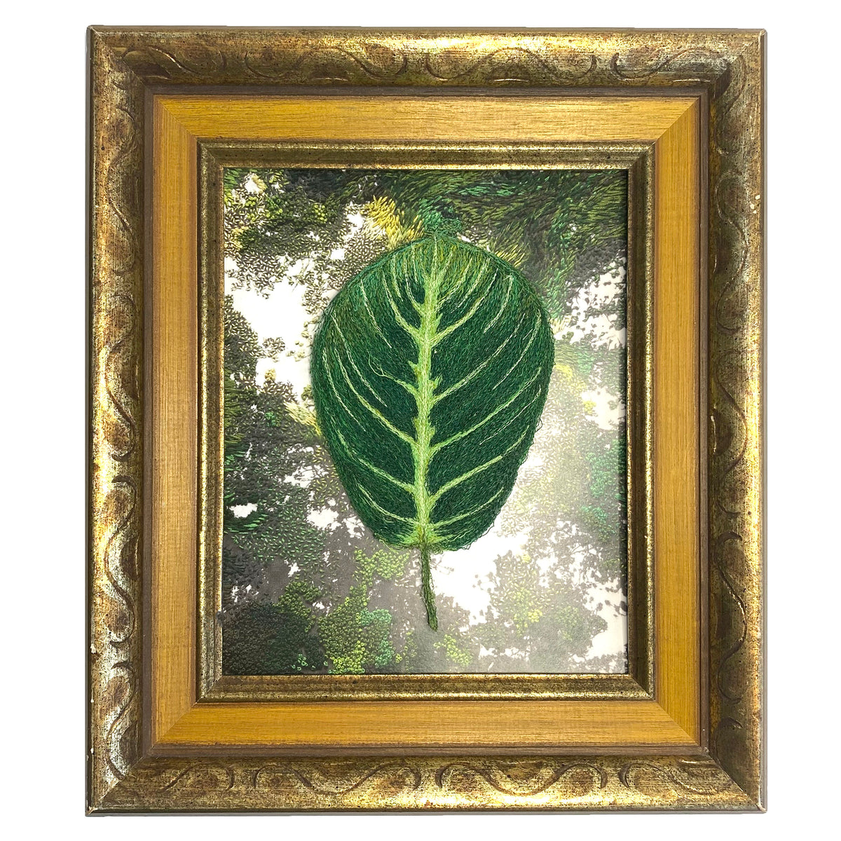 Keller Original-Lemon Lime Maranta Plant Thread Painting