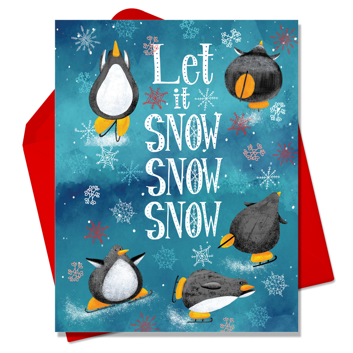 Boxed Set of 8 Cards-Let it Snow Snow Snow Greeting Cards