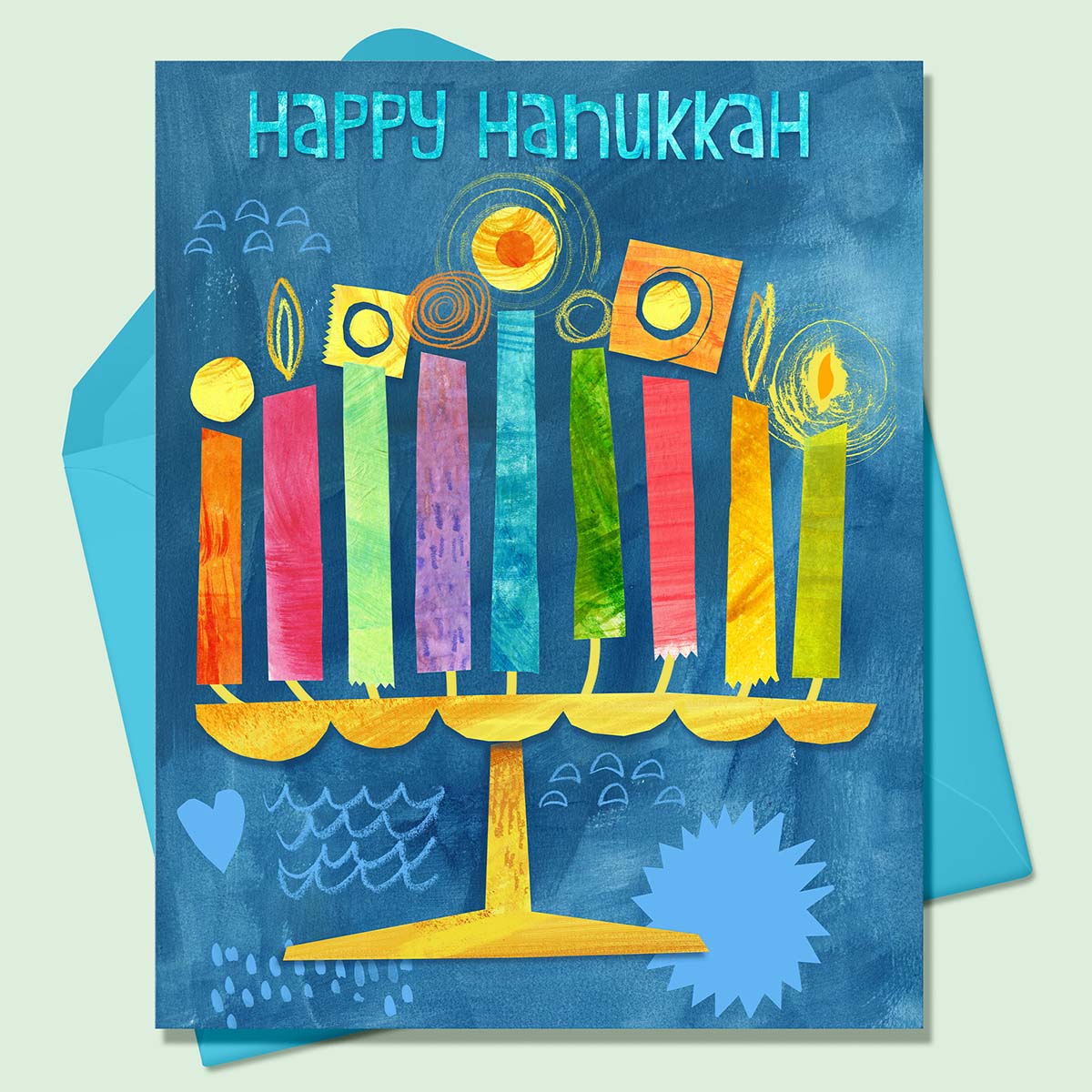 Boxed Set of 8 Cards-Happy Hanukkah Greeting Cards
