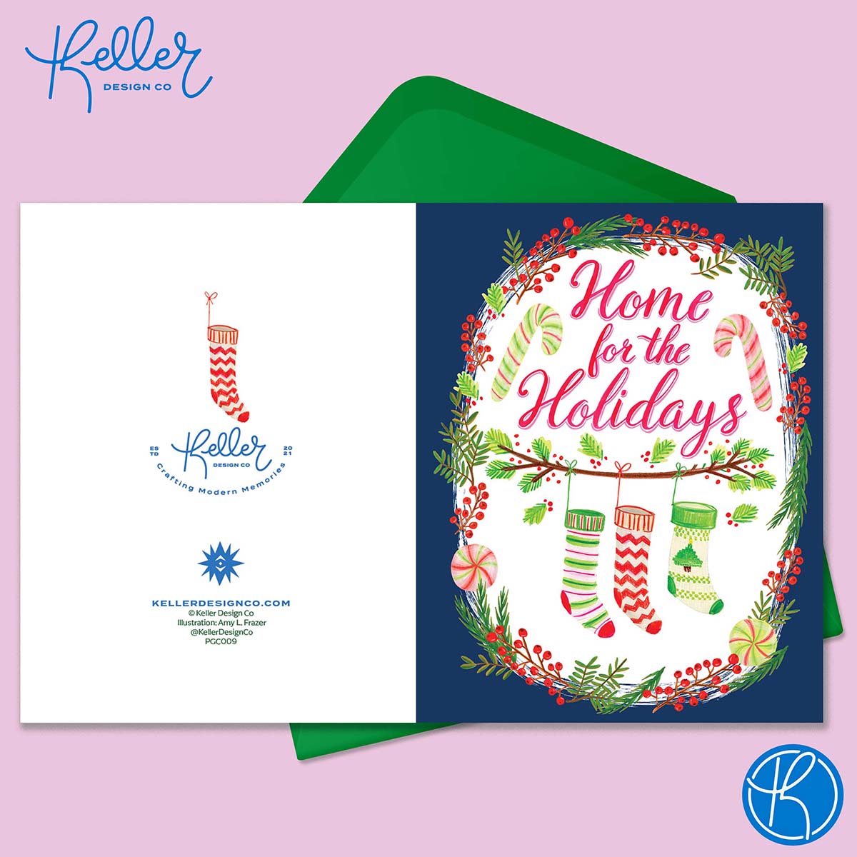 Boxed Set of 8 Cards-Home for the Holidays Greeting Cards
