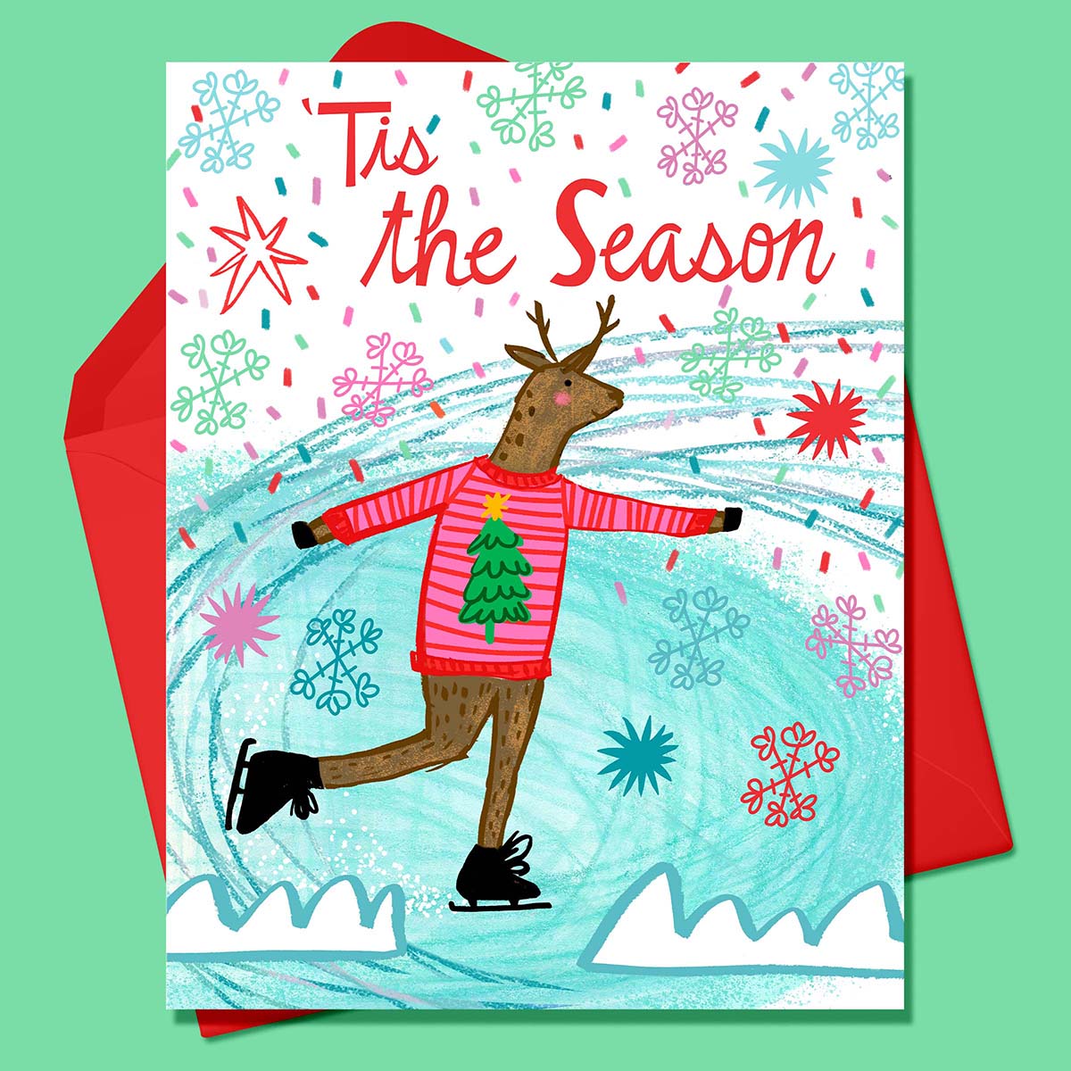 Boxed Set of 8 Cards-Tis the Season Greeting Cards