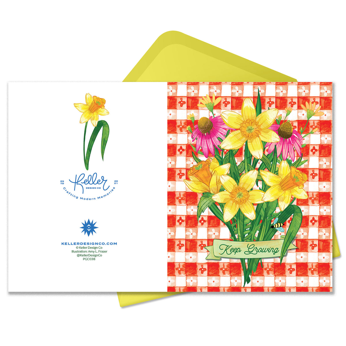 Keep Growing Daffodil Bouquet Greeting Card