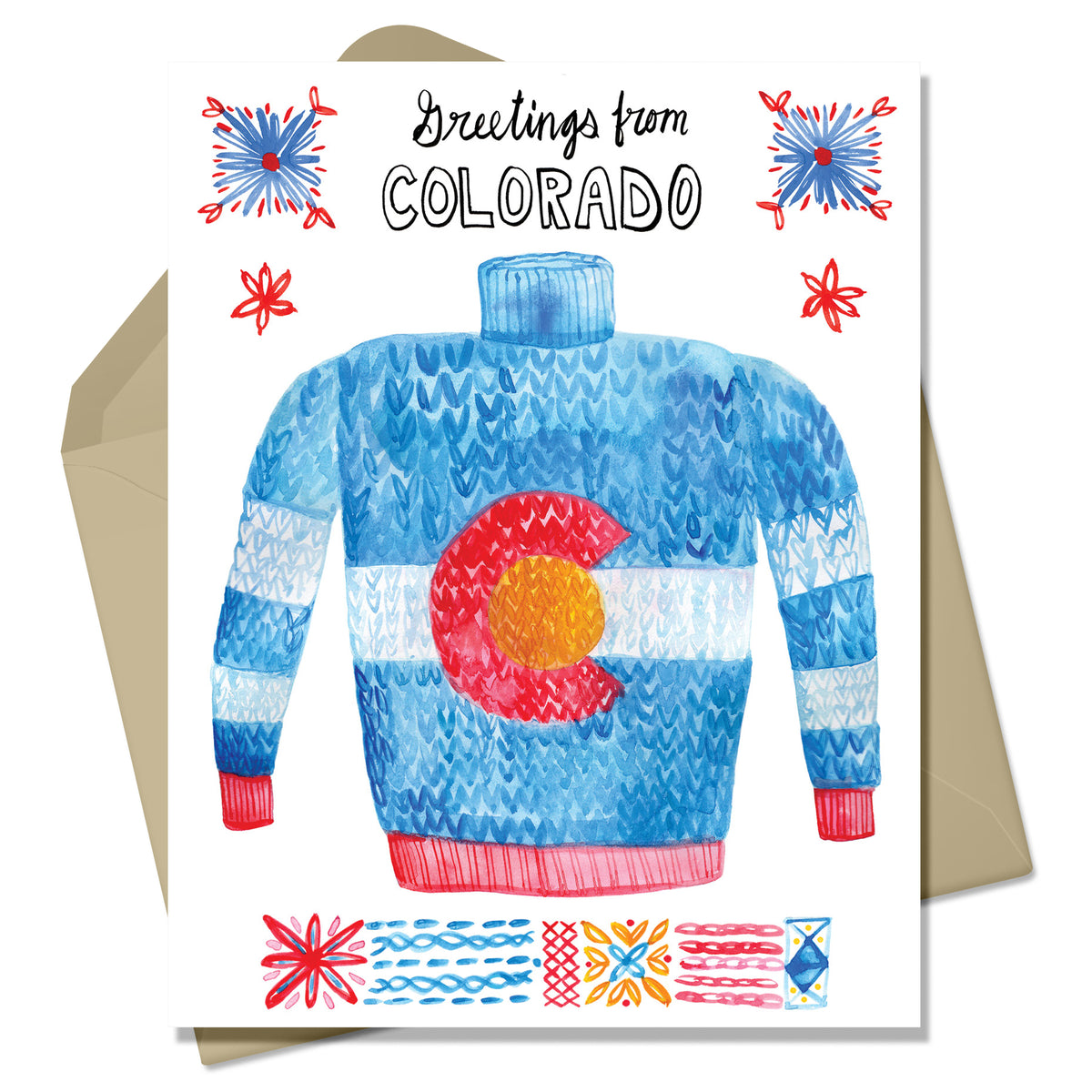 Greetings from Colorado Sweater Greeting Card