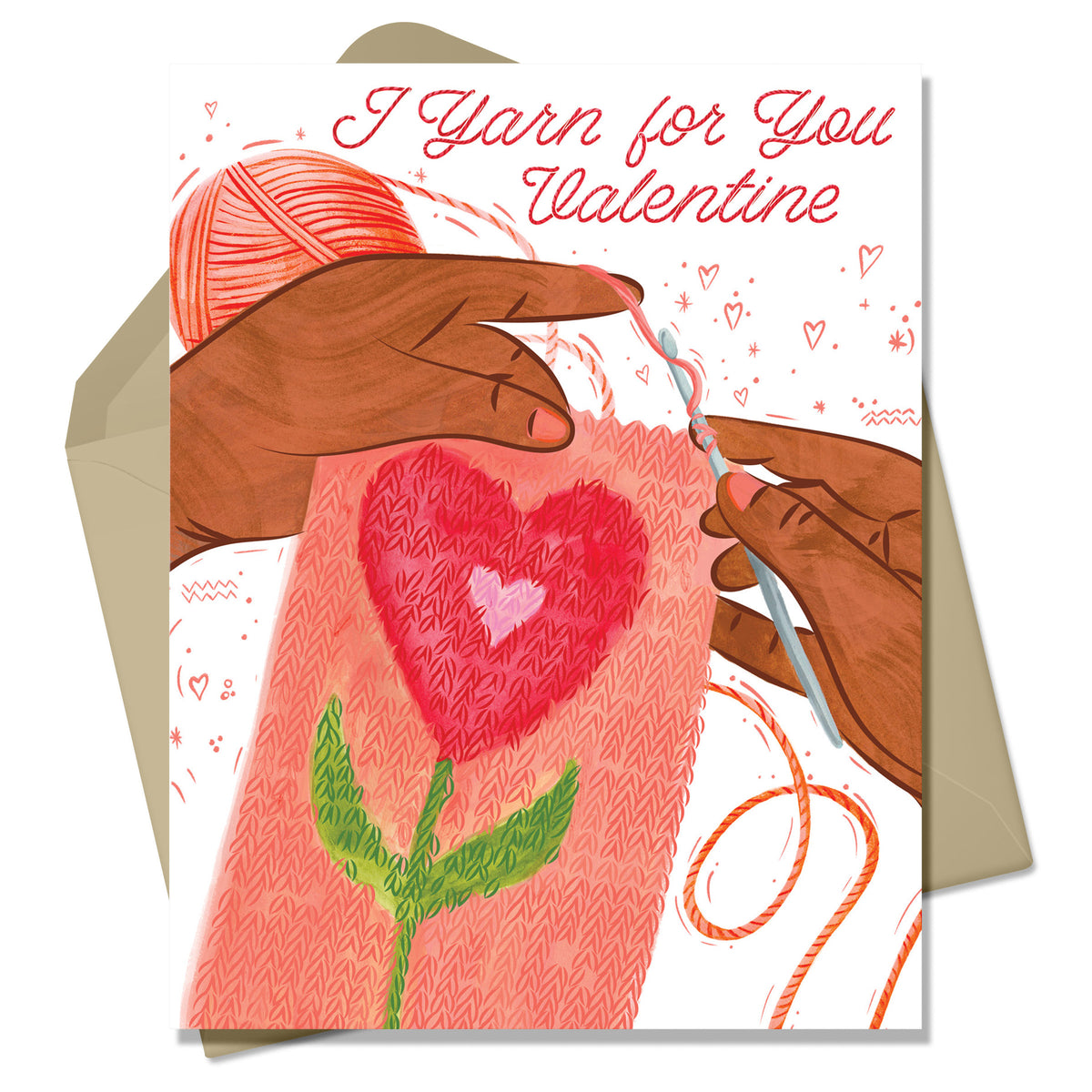 I Yarn for You Valentine A2 Greeting Card