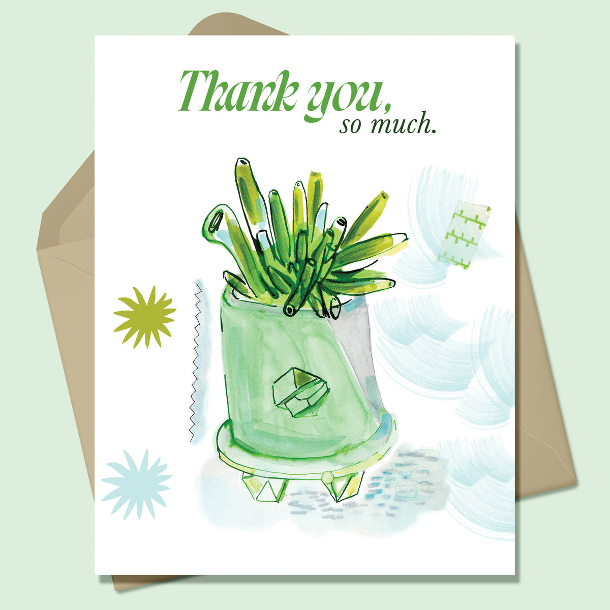 Thank You Succulent Greeting Card