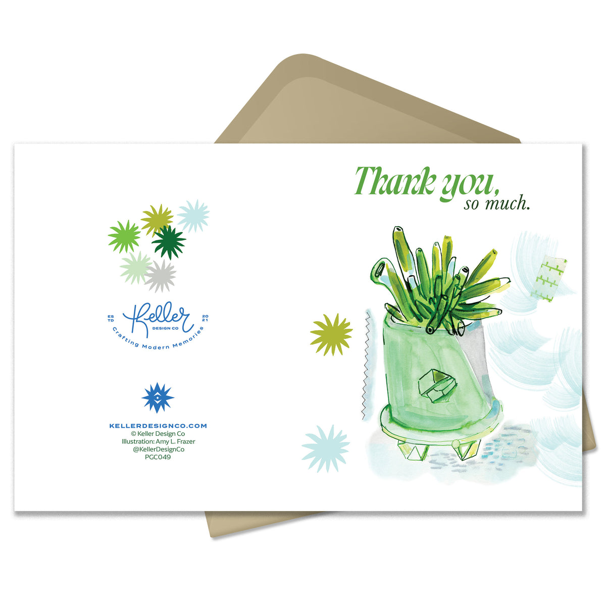 Thank You Succulent Greeting Card