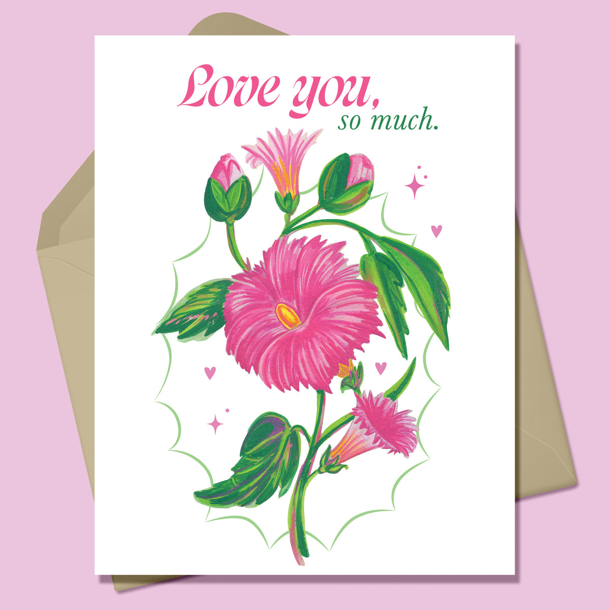 Love You, So Much Rose Greeting Card