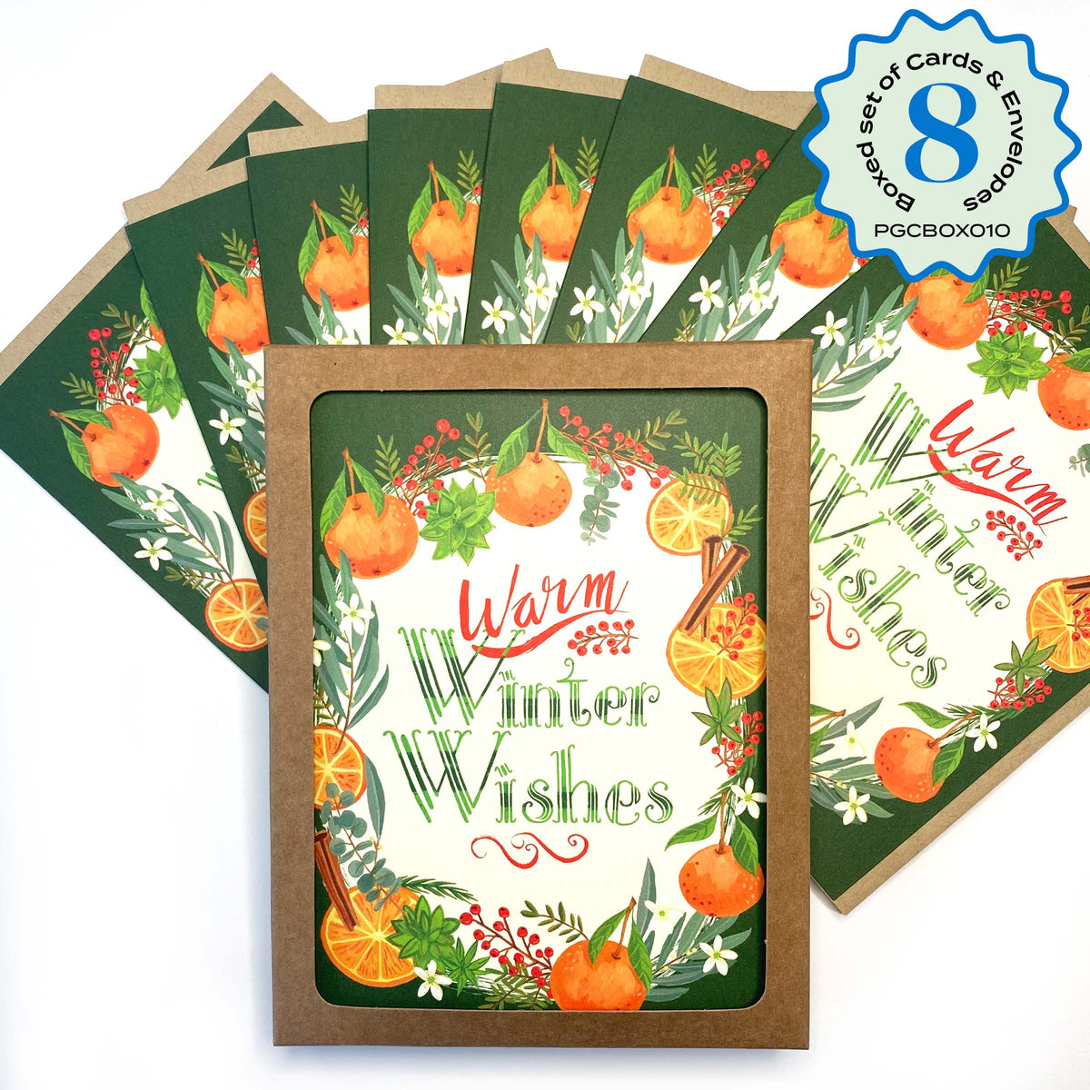 Boxed Set of 8 Cards-Warm Winter Wishes Greeting Cards