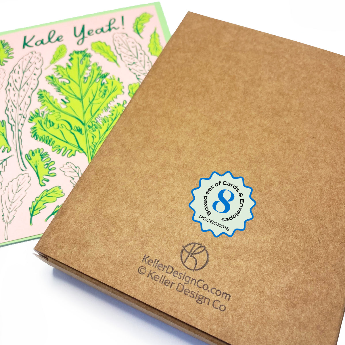 Boxed Set of 8 Cards-Kale Yeah! Greeting Cards