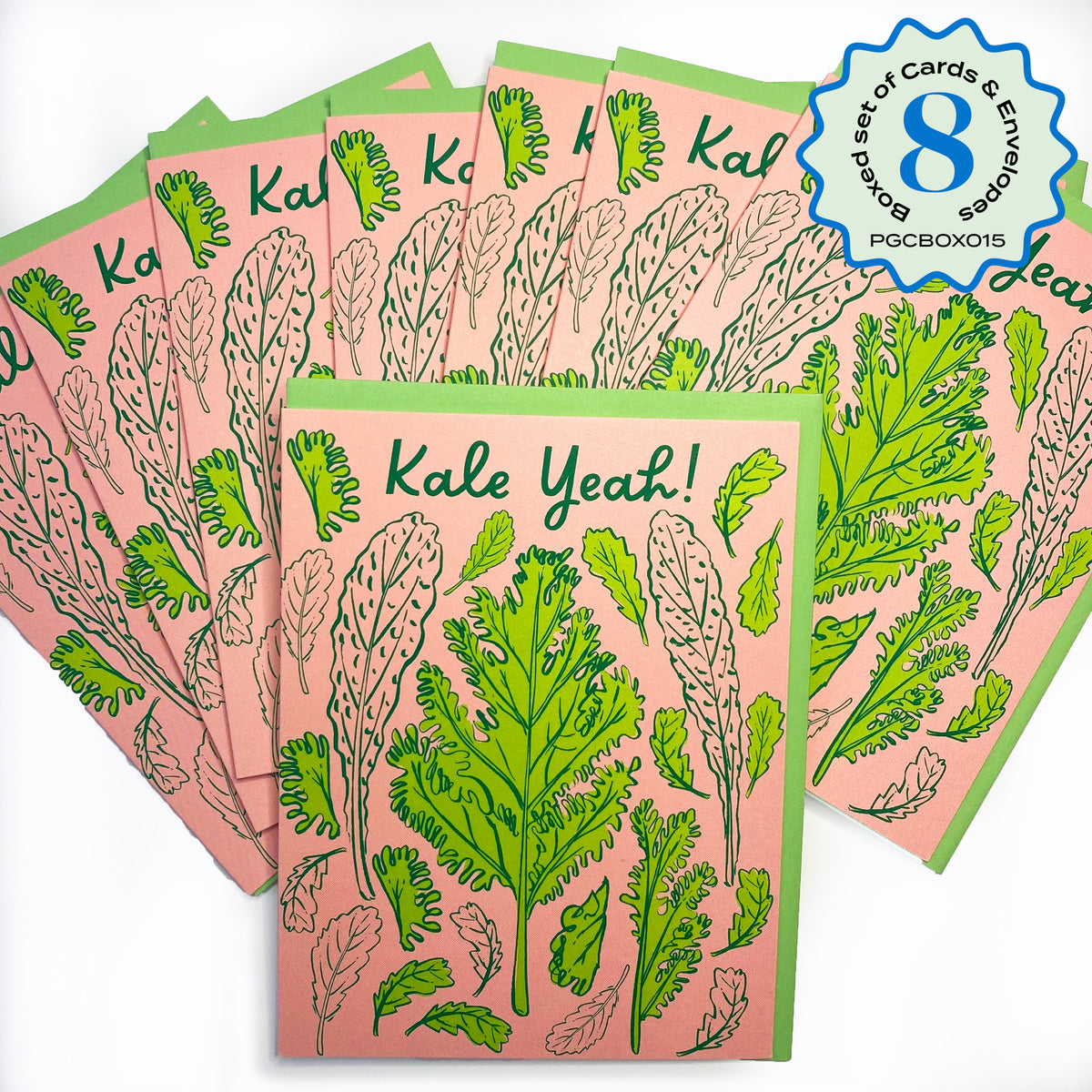 Boxed Set of 8 Cards-Kale Yeah! Greeting Cards