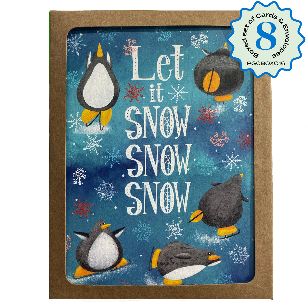 Boxed Set of 8 Cards-Let it Snow Snow Snow Greeting Cards