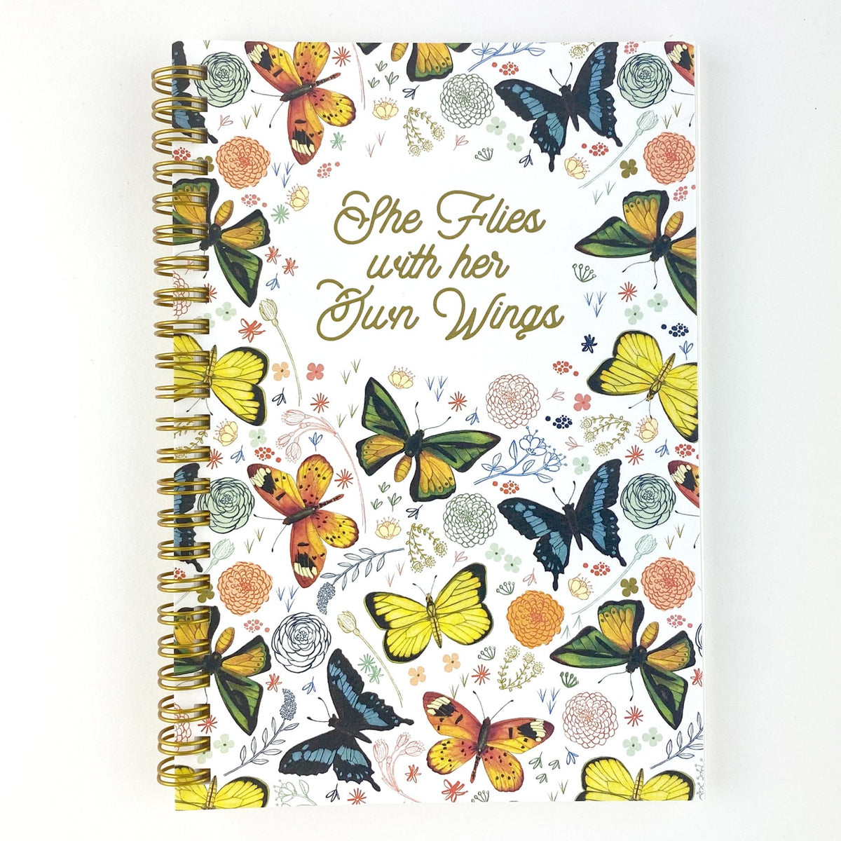 Butterflies- She Flies-5.5”x8” Big Ideas Spiral Bound Notebook