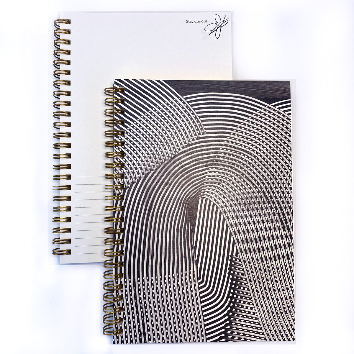 Curves Ahead: Black No.2-5.5”x8”- Big Ideas Spiral Bound Notebook