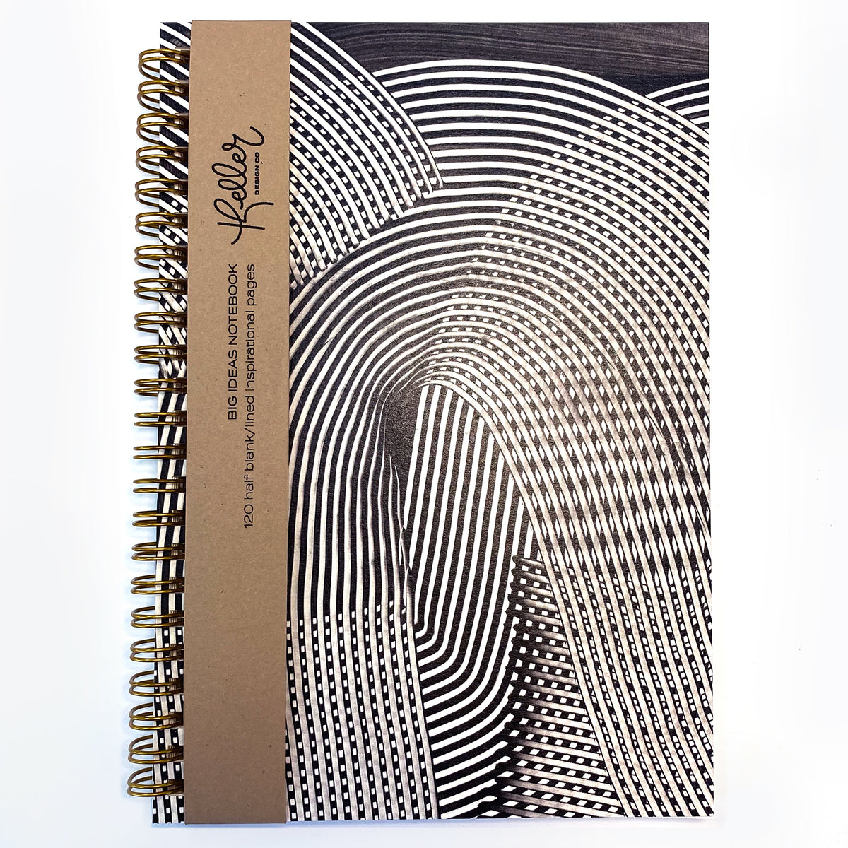 Curves Ahead: Black No.2-5.5”x8”- Big Ideas Spiral Bound Notebook