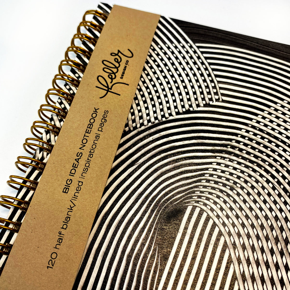 Curves Ahead: Black No.2-5.5”x8”- Big Ideas Spiral Bound Notebook