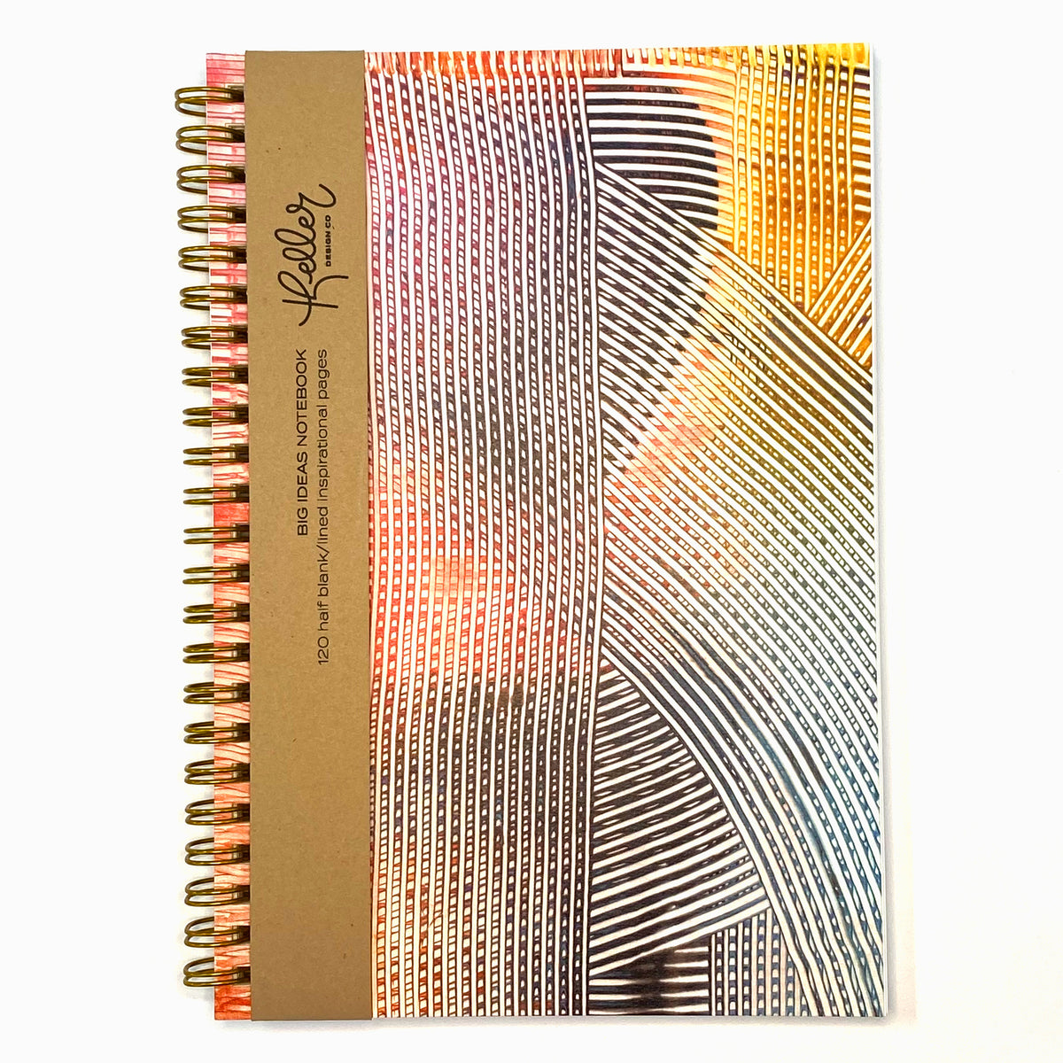 Curves Ahead:Faded Brights No.2-5.5”x8”- Big Ideas Spiral Bound Notebook