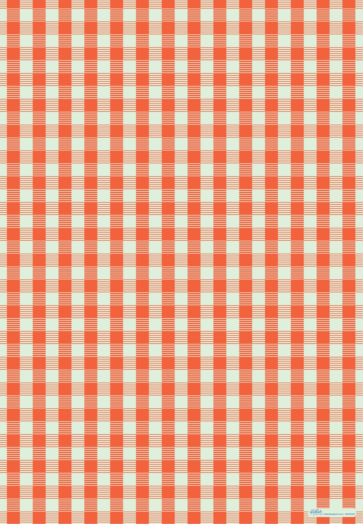 Buffalo Check (Mint/Tomato Red)- Gift Wrap-3 Sheets