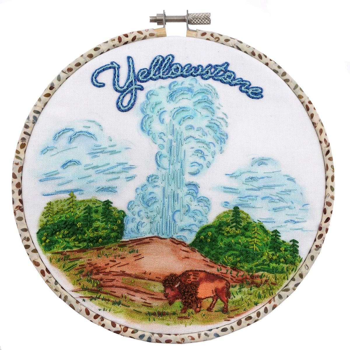 Yellowstone Designs Yellowstone National Park Hand Embroidery Craft Kit - Keller Design Co.