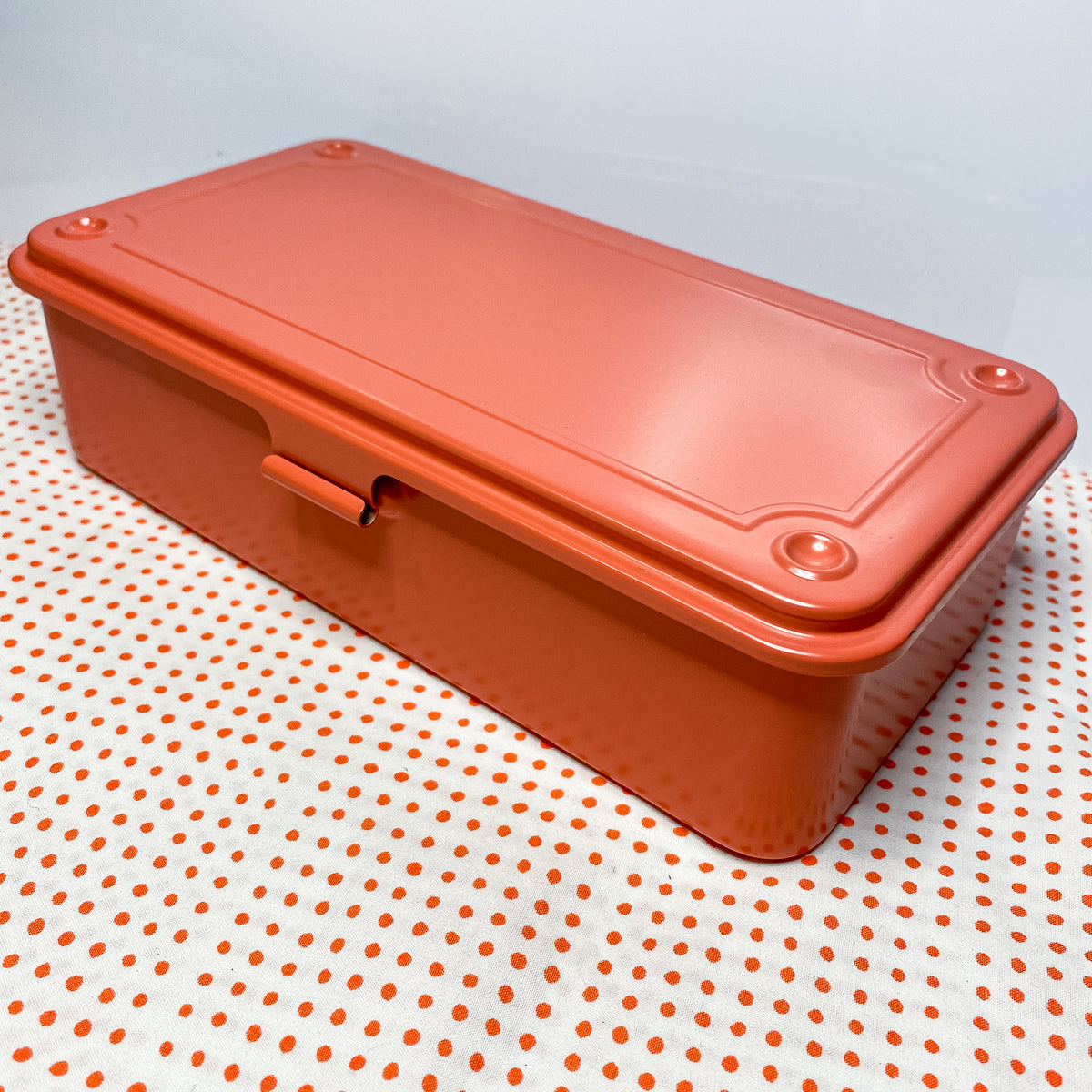 Toyo Steel Metal Tool Box (Live Coral) Grab Box - Keller Design Co.