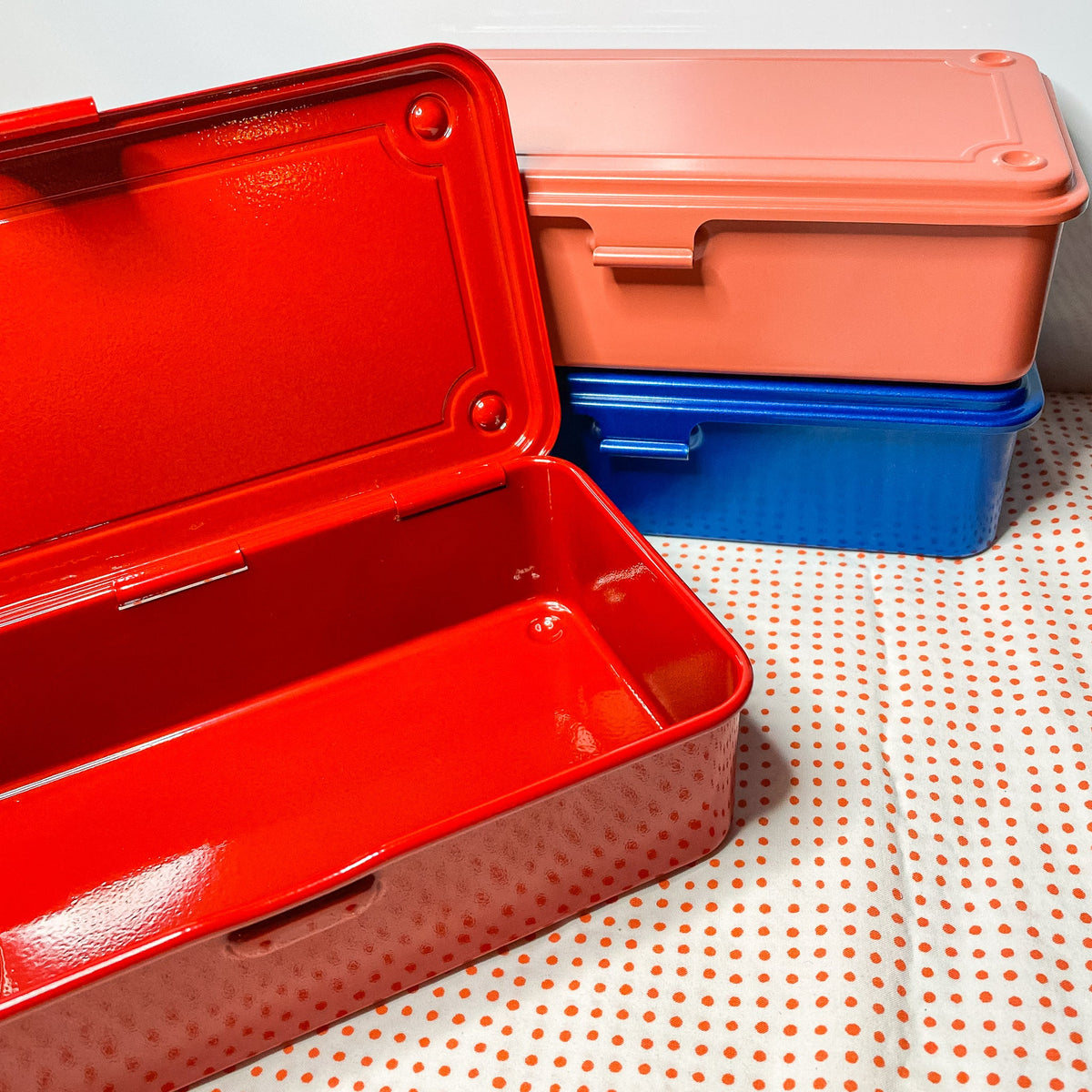 Coral Pink Mini Tool Box by Toyo